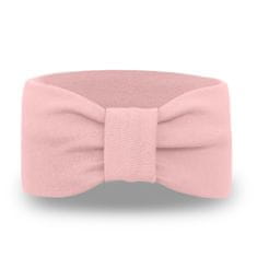 NANDY Dětská bavlněná čelenka pro dívky - pudrově růžová