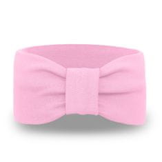 NANDY Dětská bavlněná čelenka pro dívky - světle růžová