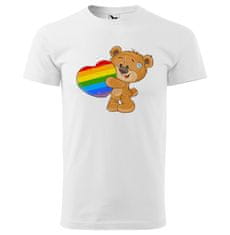 IMPAR SUBLIMACE Tričko LBGT Bear - Velikost - XL;Typ - pro muže;Barva trička - Bílá