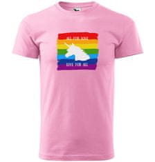 IMPAR SUBLIMACE Tričko LBGT Unicorn - Velikost - S;Typ - pro muže;Barva trička - Růžová