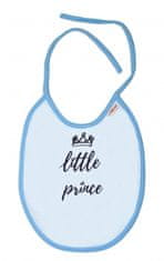 Baby Nellys Nepromokavý bryndáček, velký Little prince, 24 x 23 cm - sv. modrá