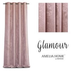 AmeliaHome Závěs Glamour Nyx růžový, velikost 140x250