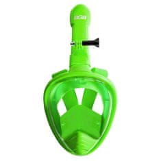 Aga Dětská celoobličejová šnorchlovací maska XS Zelená