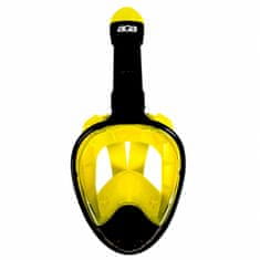 Aga Celoobličejová šnorchlovací maska L/XL Černá/Žlutá