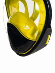 Aga Celoobličejová šnorchlovací maska L/XL Černá/Žlutá