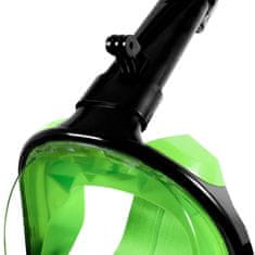 Aga Celoobličejová šnorchlovací maska L/XL Černá/Zelená