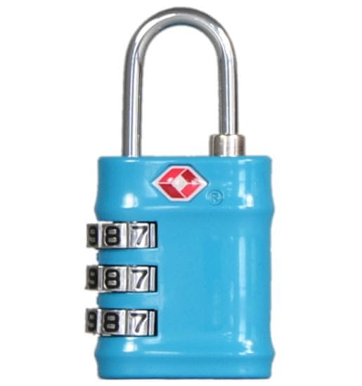 Rock Bezpečnostní TSA kódový zámek na zavazadla ROCK TA-0035 - modrá
