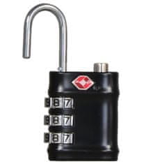 Rock Bezpečnostní TSA kódový zámek na zavazadla ROCK TA-0035 - černá