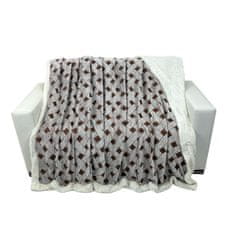 Rosh Beránková deka Pletený sen 200 x 230 cm tmavě hnědé