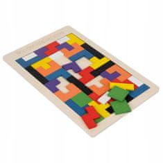 Kruzzel 22667 Dřevěná skládačka Tetris