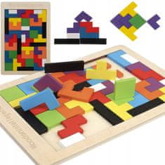 Kruzzel 22667 Dřevěná skládačka Tetris