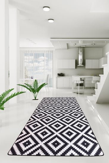 Conceptum Hypnose Kusový koberec Black White Djt, Černá, Bílá Rozměr koberce: 100 x 200 cm