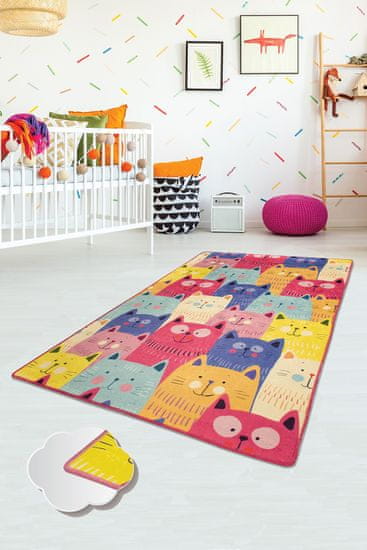 Conceptum Hypnose Kusový koberec Cats Multi Djt, Vícebarevná Rozměr koberce: 120 x 180 cm
