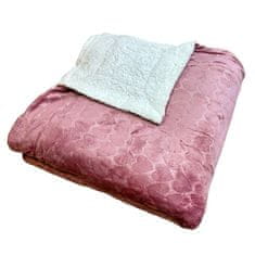 Rosh Beránková deka Srdíčka 200 x 230 cm - Růžová