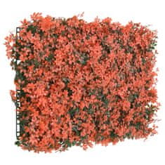 Vidaxl Umělý plot s javorovými listy 24 ks světle červený 40 x 60 cm
