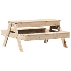 Petromila Dětský piknikový stůl s pískovištěm masivní borové dřevo