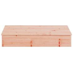 shumee Pískoviště s víkem 111 x 111 x 19,5 cm masivní dřevo douglasky