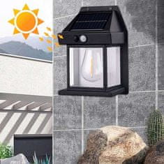 Netscroll Solární svítidlo s detektorem pohybu, s solárními světly ušetříte na nákladech za elektřinu, estetický a moderní design, osvětlení dvora, zahrady, vstupu nebo garáže, voděodolné, MotionLamp