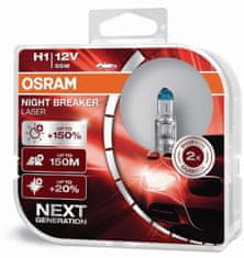 Osram OSRAM H1 Night breaker LASER plus 150procent 64150NL-HCB 55W 12V duobox