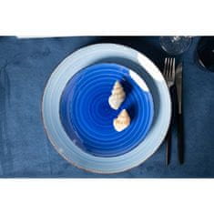HIT Jídelní sada talířů 18 ks modrá