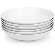 HIT Jídelní sada talířů 18 ks bílá