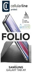 CellularLine Pouzdro se stojánkem Folio pro Samsung Galaxy Tab A9 (2024), černé