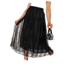 Dstreet Dámská sukně FLISS černé cy0447 Univerzální