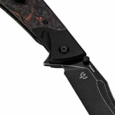 Kizer Ki4647A1 Phoenix kapesní nůž 9 cm, Black Stonewash, černá, oranžová, FAT Carbon, hliník