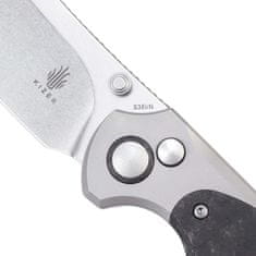 Kizer Ki4626A1 Clairvoyant kapesní nůž 9,5 cm, Stonewash, černá, uhlíkové vlákno, titan