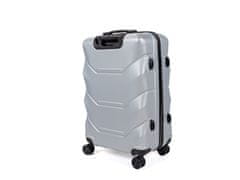 Cestovní kufr V265 stříbrný,58L,střední,TSA