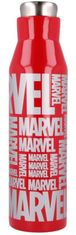 CurePink Nerezová láhev na pití Marvel: Logo (objem 580 ml)