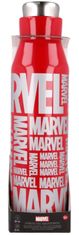 CurePink Nerezová láhev na pití Marvel: Logo (objem 580 ml)