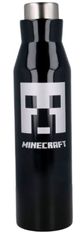 CurePink Nerezová láhev na pití Minecraft: Logo (objem 580 ml)