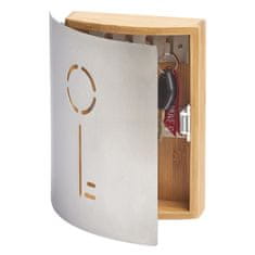 Zeller Skříňka na klíče bambus, kov 21,5x5,5x24,5cm