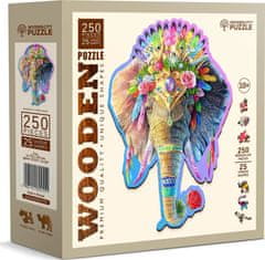 Wooden city Dřevěné puzzle Elegantní slon 250 dílků EKO