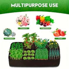 Netscroll Přenosný zahradní záhon s 8 přihrádkami pro bujný a rychlý růst všech rostlin, záhon z odolného vzdušného plátna, ideální pro brambory, květiny a všechny druhy zeleniny, RaisedGarden