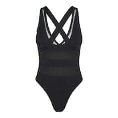 Vero Moda Dámské jednodílné plavky VMELAINE 10308194 Black (Velikost L)