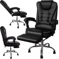 Malatec Kancelářská židle s podnožkou - černá Malatec.