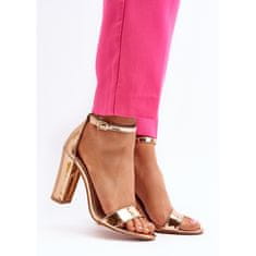 Sandály na jehlovém podpatku Pink Gold velikost 41