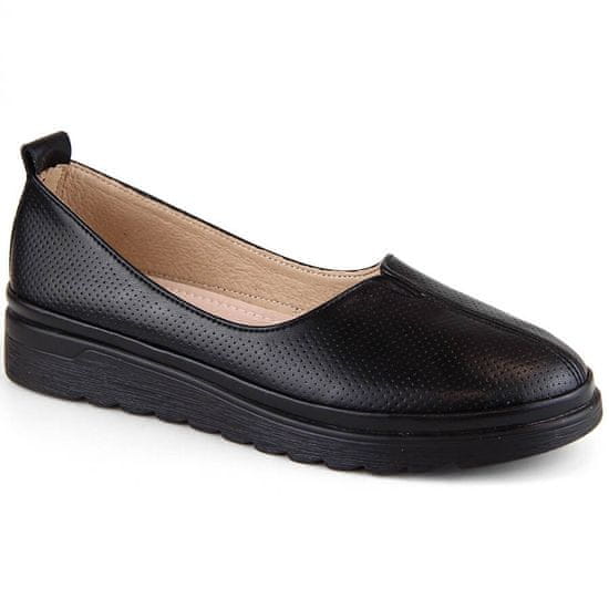 Filippo Dámské kožené nazouvací boty černé