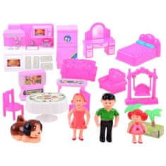JOKOMISIADA Rozkládací rodinný domek + nábytek pro panenky ZA3747