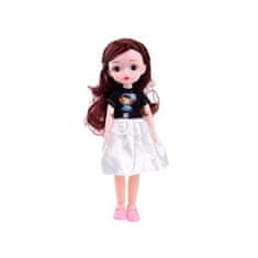 JOKOMISIADA Krásná dětská panenka s pohyblivými končetinami a dlouhými vlasy 24 cm ZA4655