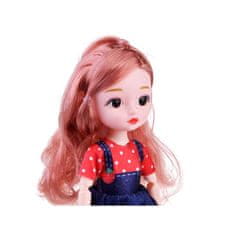JOKOMISIADA Krásná dětská panenka s pohyblivými končetinami a dlouhými vlasy 24 cm ZA4655