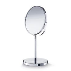 Zeller Kosmetické zrcadlo stolní stříbrné průměr 17cm, výška 35cm