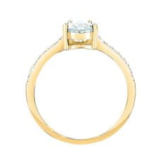 Morellato Elegantní pozlacený prsten se zirkony Tesori SAIW2100 (Obvod 52 mm)
