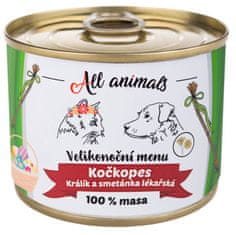 All Animals Kočkopes Velikonoční Menu Králík + smetánka lékařská 200g