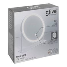 5five Kosmetické zrcadlo s podsvícením LED, bílé, ? 34 cm
