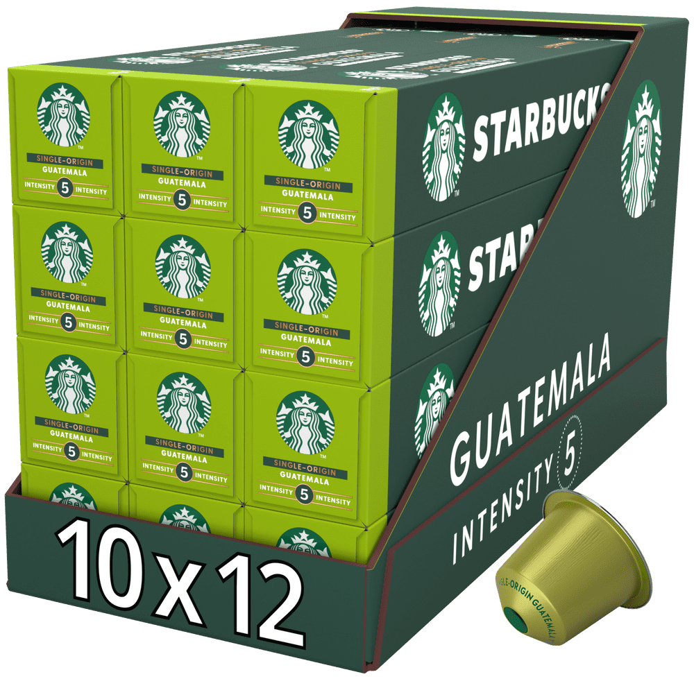 Levně Starbucks by Nespresso Single-Origin Guatemala, kávové kapsle – 12x10 kapslí v balení