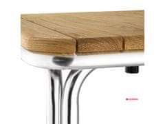 Bolero čtvercový stůl 700mm z jasanového dřeva a hliníku