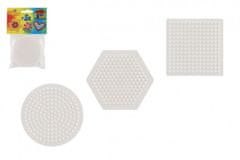 Hama Podložka na zažehlovací korálky MIDI- kolečko,čtverec,šestiúhelník plast 9x9cm